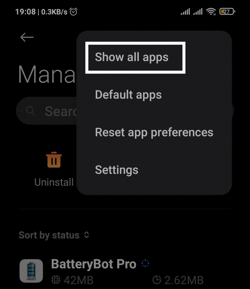 show all apps