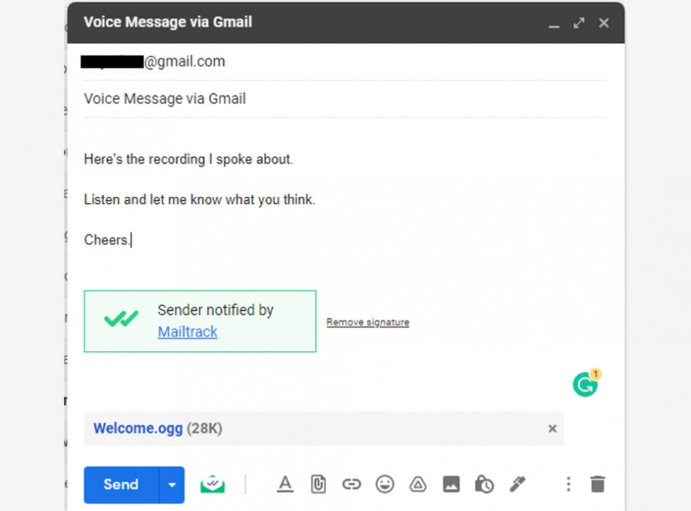 نحوه ارسال پیام صوتی در Gmail