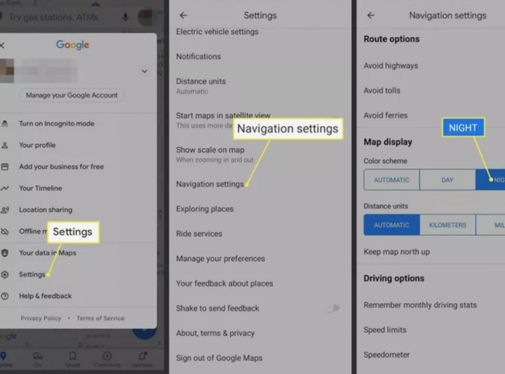 نحوه فعال کردن Dark Mode برای Google Maps و Gmail 